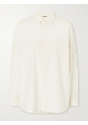 Auralee - Finx Cotton-twill Shirt - Yellow - 0,1,2