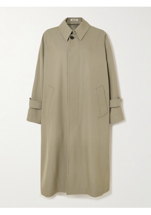 Auralee - Wool-gabardine Trench Coat - Gray - 0,1,2