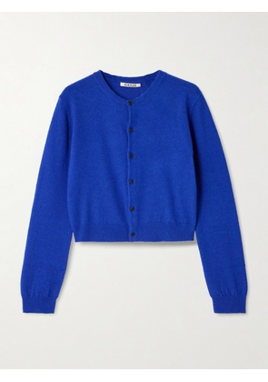 Auralee - Brushed Cashmere And Cotton-blend Cardigan - Blue - 0,1,2