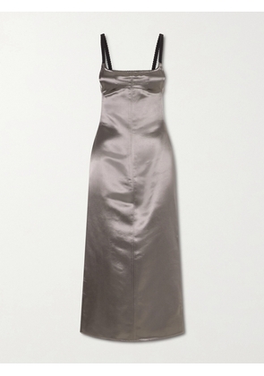 The Attico - Satin Midi Dress - Gray - IT36,IT38,IT40,IT42,IT44,IT46