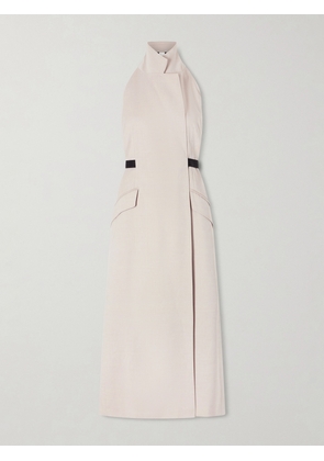 Max Mara - Cime Stretch Cotton And Wool-blend Halterneck Maxi Dress - Neutrals - UK 2,UK 4,UK 6,UK 8,UK 10,UK 12,UK 14,UK 16