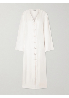 RÓHE - Mandarin Silk-satin Maxi Dress - White - FR 34,FR 36,FR 38,FR 40,FR 42,FR 44