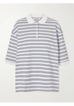 RÓHE - Oversized Striped Organic Cotton-jersey Polo Shirt - Unknown - FR 34,FR 36,FR 38,FR 40,FR 42,FR 44