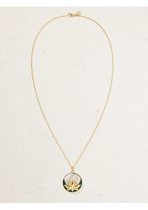 L’Atelier Nawbar - Lotus Moon 18-karat Gold Multi-stone Necklace - One size