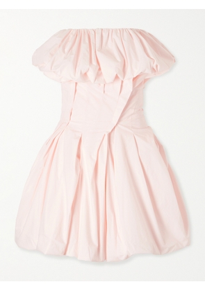 Magda Butrym - Tiered Gathered Cotton-poplin Mini Dress - Pink - FR 34,FR 36,FR 38,FR 40
