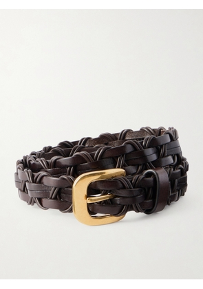 The Row - Cord Woven Leather Belt - Brown - 70,85,100