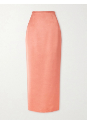 KHAITE - Winton Satin Midi Skirt - Orange - US0,US2,US4,US6,US8,US10,US12