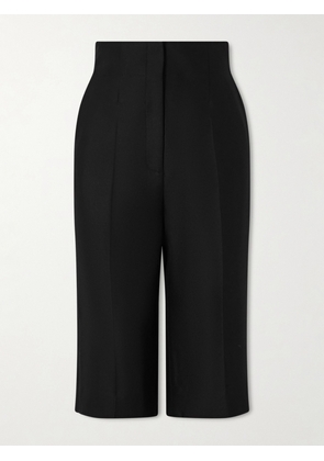 KHAITE - Raelle Wool And Silk-blend Straight-leg Shorts - Black - US0,US2,US4,US6,US8