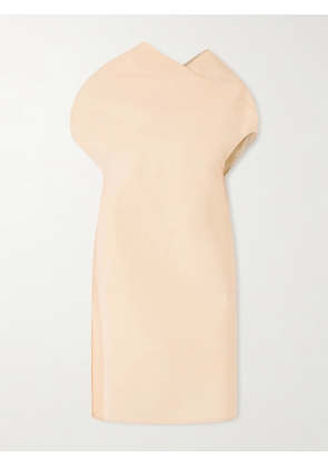 KHAITE - Tatia Draped Cotton-poplin Mini Dress - Orange - x small,small,medium,large