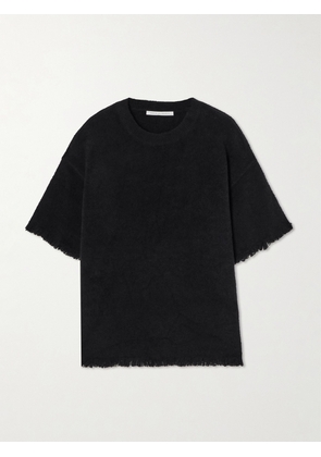 Maria McManus - Frayed Organic Cotton-bouclé T-shirt - Black - x small,small,medium,large