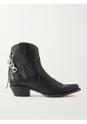 Comme des Garçons - X Mexicana Embellished Leather Ankle Boots - Black - US6,US6.5,US7,US7.5,US8,US8.5,US9,US9.5