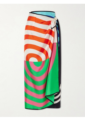 Dries Van Noten - Printed Silk Wrap Scarf-skirt - Multi - One size
