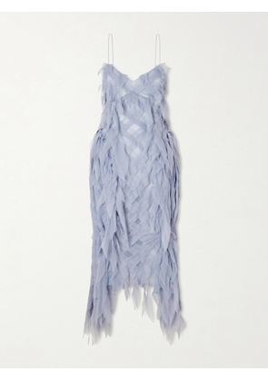 Pauline Dujancourt - Argyle Recycled-tulle Midi Dress - Blue - UK 6,UK 8,UK 10,UK 12