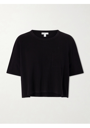 James Perse - Cropped Cotton-blend Jersey T-shirt - Black - 0,1,2,3,4