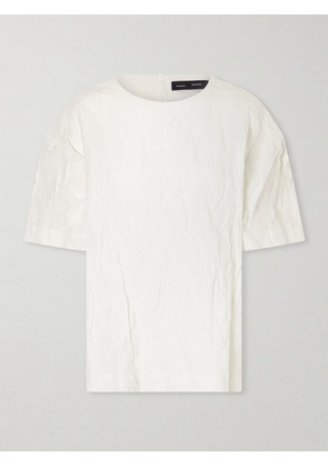 Proenza Schouler - Hansly Crinkled-twill T-shirt - Off-white - US0,US2,US4,US6,US8,US10,US12