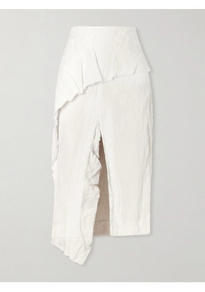 Proenza Schouler - Hansly Crinkled-twill Midi Skirt - Off-white - US0,US2,US4,US6,US8,US10,US12