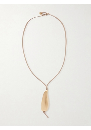 Bottega Veneta - Gold-tone And Leather Necklace - One size