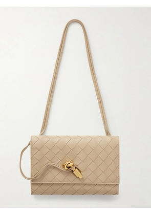 Bottega Veneta - Andiamo Intrecciato Leather Pouch - Neutrals - One size