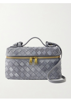 Bottega Veneta - Bang Bang Vanity Intrecciato Suede Tote - Blue - One size