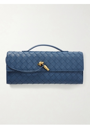 Bottega Veneta - Long Andiamo Intrecciato Leather Clutch - Blue - One size