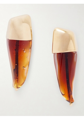 Bottega Veneta - Gold-tone And Glass Earrings - One size