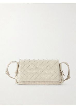 Bottega Veneta - Notturno Intrecciato Leather Shoulder Bag - White - One size