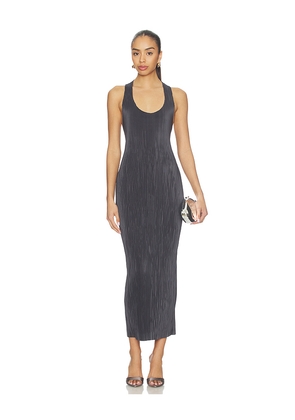 Atlein Pleated Tube Dress in Charcoal. Size 34. Also in 36, 38, 40.