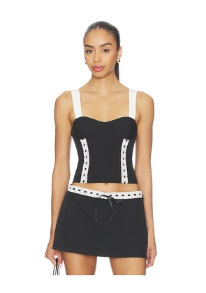 BY.DYLN Juliette Top in Black. Size L. Also in M, S, XL, XS.