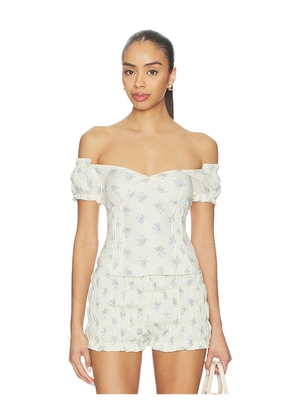 BY.DYLN Zayla Top in Cream. Size L. Also in M, S, XL, XS.