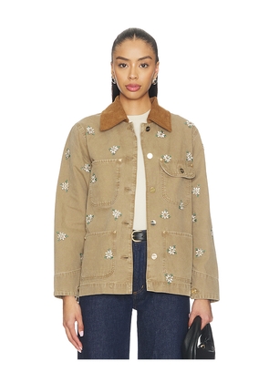 ALLSAINTS Bex Denim Jacket in Tan. Size L. Also in M, S, XS.