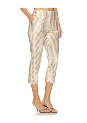 CAROLINE CONSTAS Andi Capri Pants in Beige. Size L. Also in M, S, XL, XS.