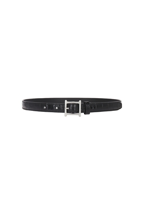 Helsa Logo Mini Waist Belt in Black. Size XL. Also in S.