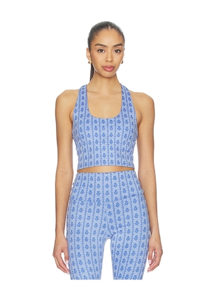 BEACH RIOT Yara Tank Top in Blue. Size L. Also in M, S, XL, XS.