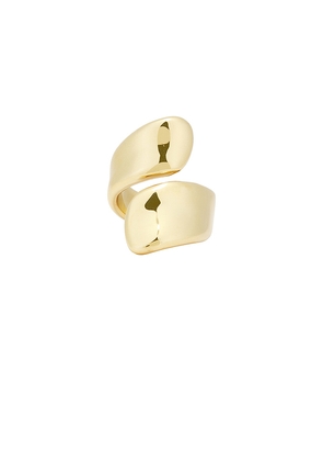 Jenny Bird Solene Ring in Metallic Gold. Size 6. Also in 7, 8.