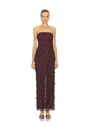 SIMKHAI Iridessa Bustier Gown in Brick. Size 2. Also in 6.