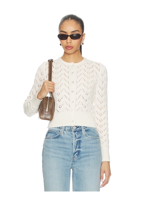 Free People Pretty In Pointelle Cardi in Ivory. Size L. Also in M, S, XS.