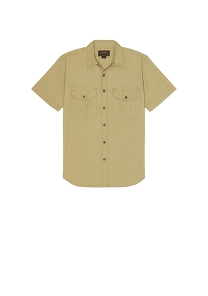 Filson Washed Short Sleeve Shirt in Olive. Size L. Also in M, S, XL/1X.
