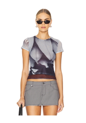 Miaou Mini Tee in Grey. Size XXS. Also in S.