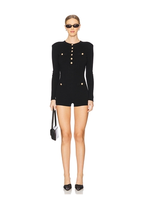 MAJORELLE Katya Romper in Black. Size L. Also in M, S.
