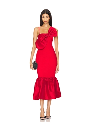 LIKELY Patti Midi Dress in Red. Size 00. Also in 0.
