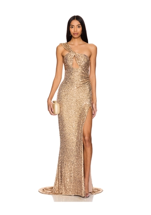 Nookie Therese Gown in Metallic Gold. Size S. Also in XL.
