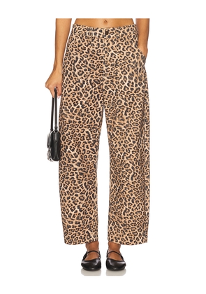 LNA Cross Creek Leopard Pant in Brown. Size M. Also in S.