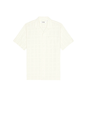 Original Penguin Dobby Check Camp Shirt in Cream. Size M. Also in S.