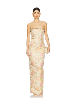 Katie May Elin Gown in Beige. Size XXS. Also in XS.