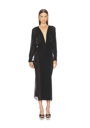 Michael Costello x REVOLVE Benedita Midi Dress in Black. Size L. Also in M.