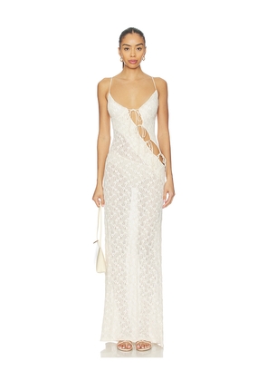 LIONESS About A Girl Maxi Dress in Cream. Size M. Also in L, S, XS.