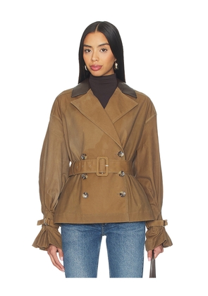 LPA Cara Trench Jacket in Brown. Size XXS. Also in XS.