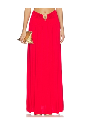 Lovers and Friends Lotte Maxi Skirt in Red. Size L. Also in M, S, XL, XS, XXS.