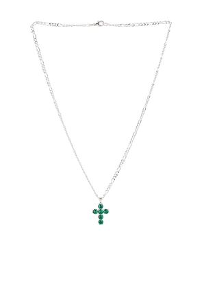 MAPLE Cross Chain in Metallic Silver. Size 50cm. Also in 60cm.