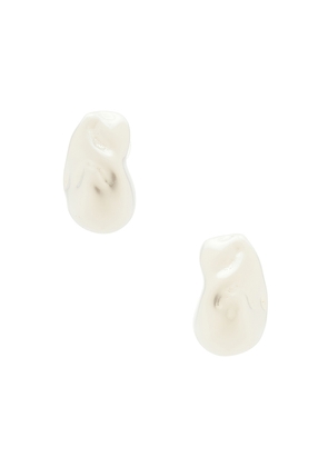 Lele Sadoughi Worth Ave Button Earrings in Ivory.